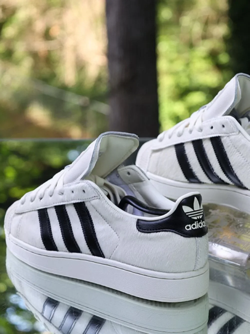 Adidas Superstar II Off White Pony Hair